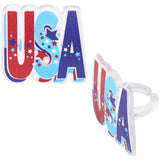USA - 12 count cupcake and cake toppers rings
