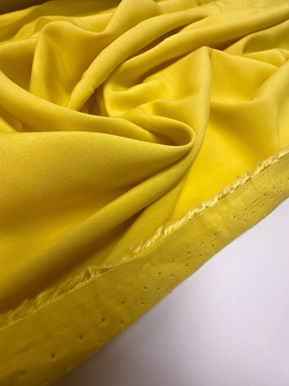 Viscose Plain Yellow-Green Italian Woven Fabric