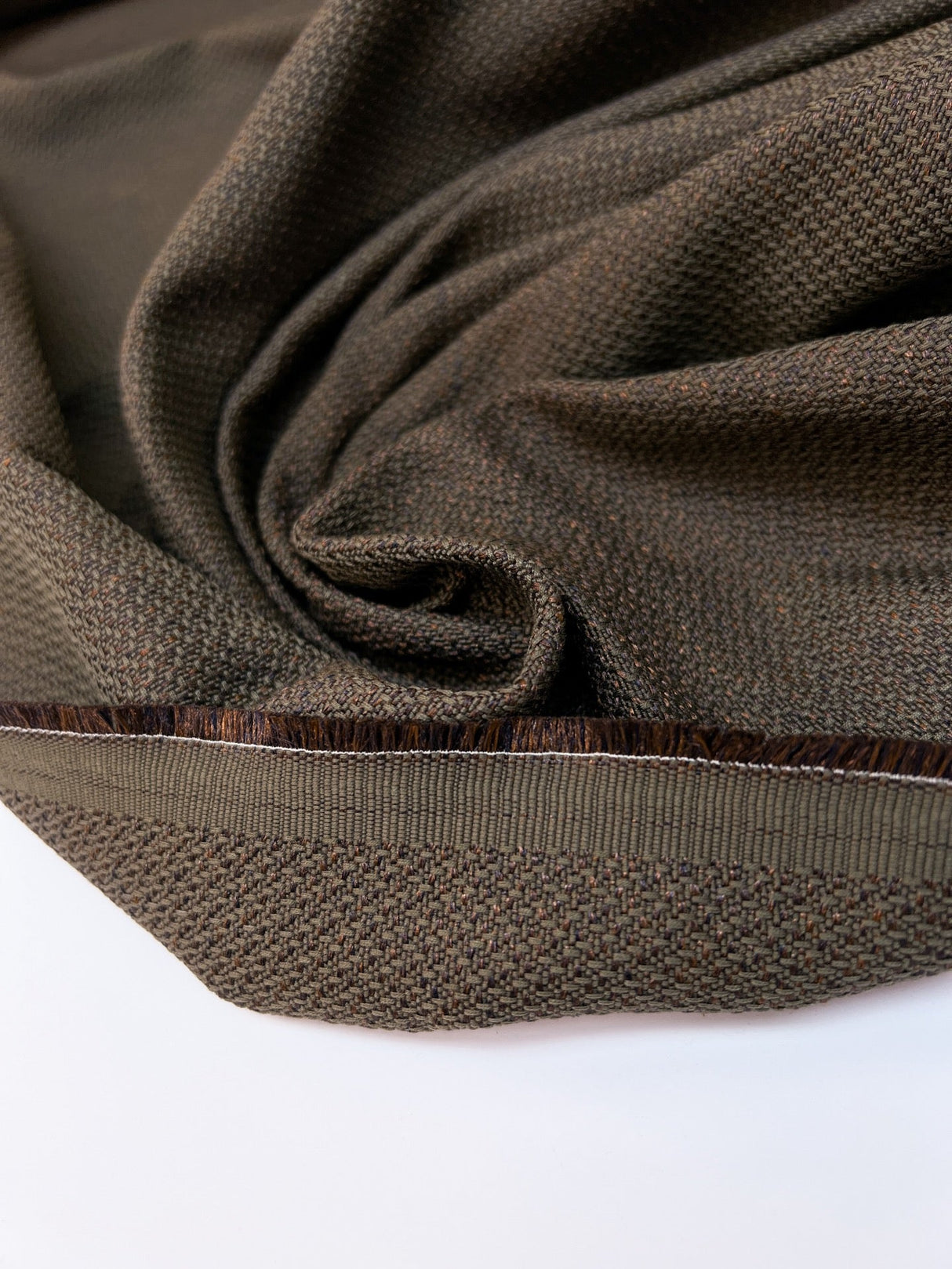 Polyester Tweed Melange Brown-Green