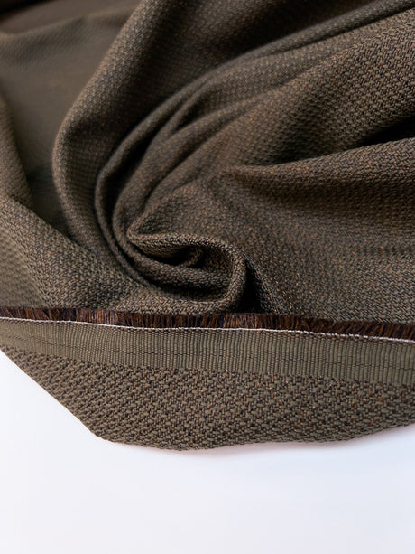 Polyester Tweed Melange Brown-Green