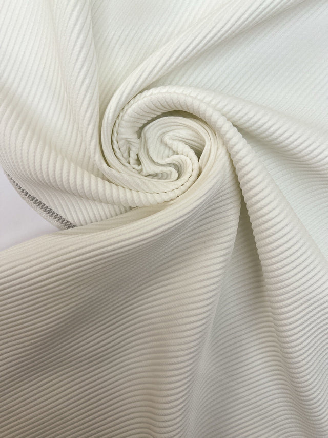 Acetate Cotton Blend Twill White