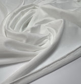 White Polyester Elastane Knitted Fabric