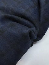 Knitted Fabric Blue Black Checked Italian Stretch