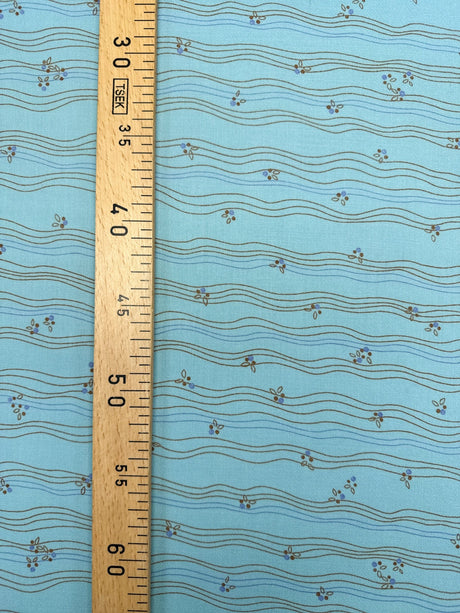 Printed Blue Wool Fabric