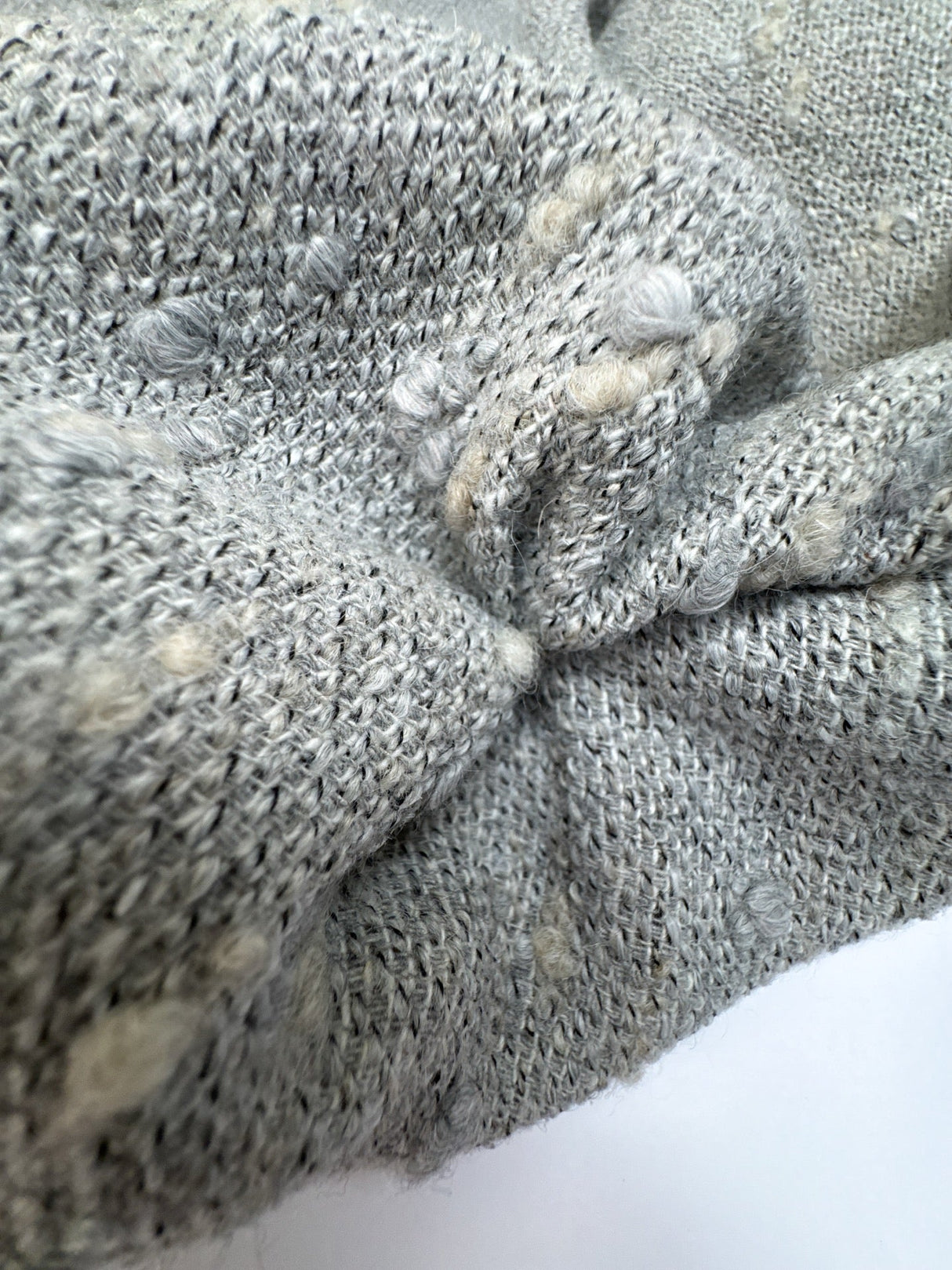 Wool Polyamid Flammé Woven Gray