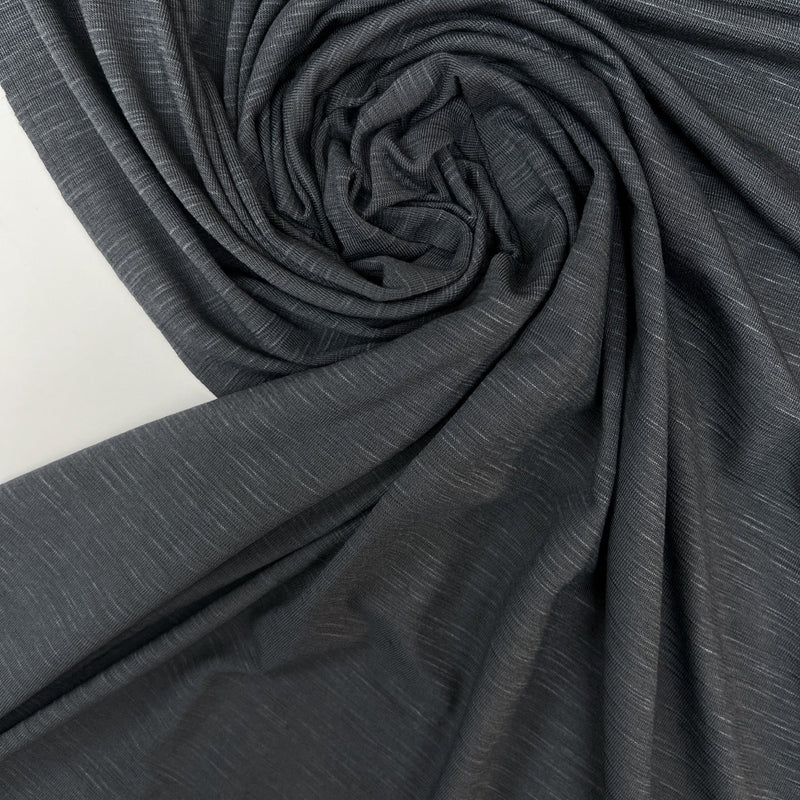 Viscose Elastane Knit Melange Gray