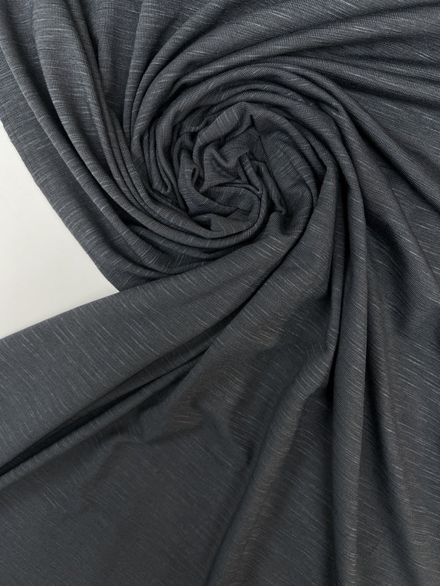 Viscose Elastane Knit Melange Gray