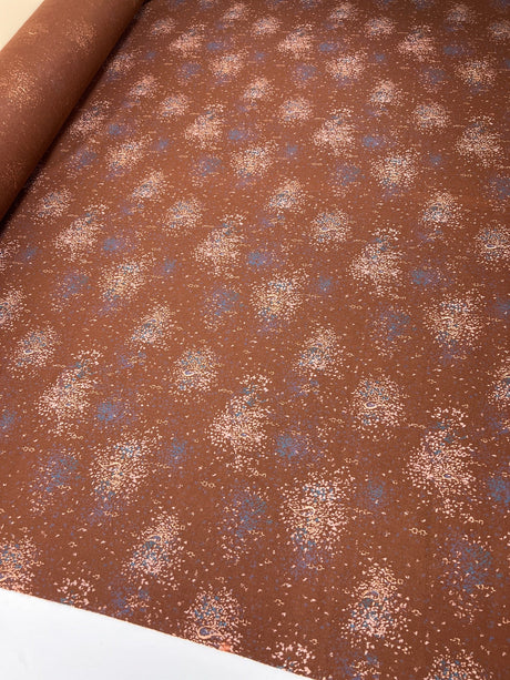 Printed Brown Beige Wool Tweed