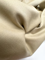 Cotton Viscose Twill Beige Stretch