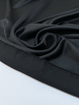 Black Stretch Sateen Fabric