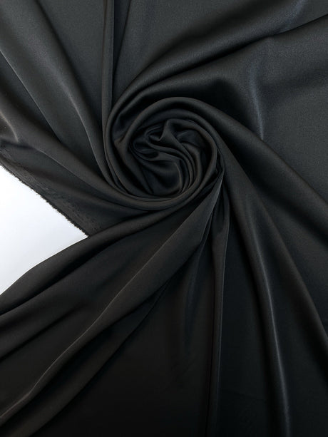 Black Stretch Sateen Fabric