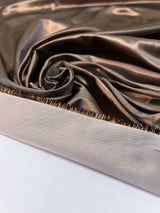 Lurex Polyamide Changeant Fabric Melange Brown
