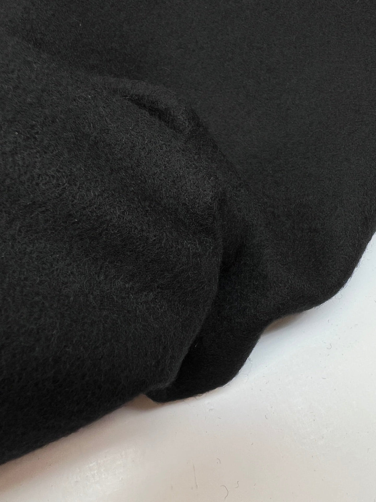 Italian Black Wool Suit Fabric