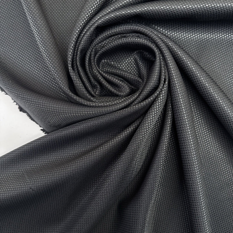 Cotton Jacquard Fabric Gray Black