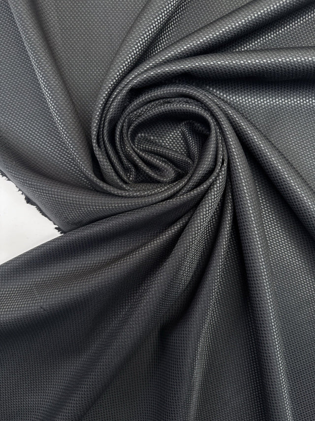 Cotton Jacquard Fabric Gray Black
