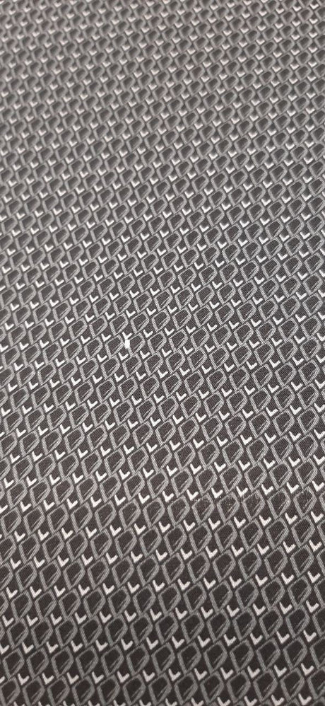 Cotton Poplin Gray Geometric Print