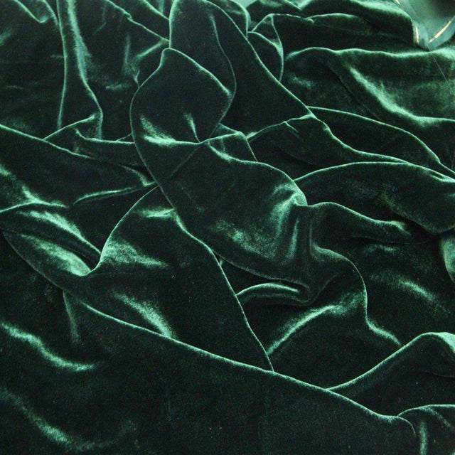 Silk Rayon Velvet Fabric - 80 Percent Rayon 20 Percent Silk, Velvet, 45" Width, 180 GSM (1 Yard)