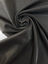 Wool Jacquard Fabric Silver Black Geometric
