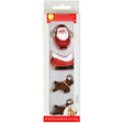 Wilton Santa and Sleigh Gingerbread House Icing Decorations – 4 Piece Set
