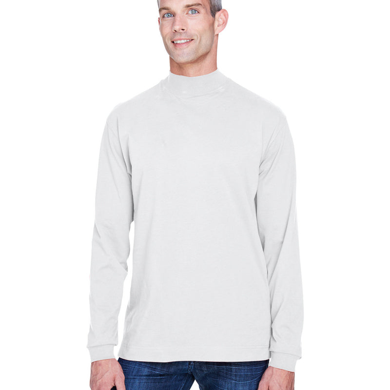 Adult Sueded Jersey Mock Neck T-Shirt