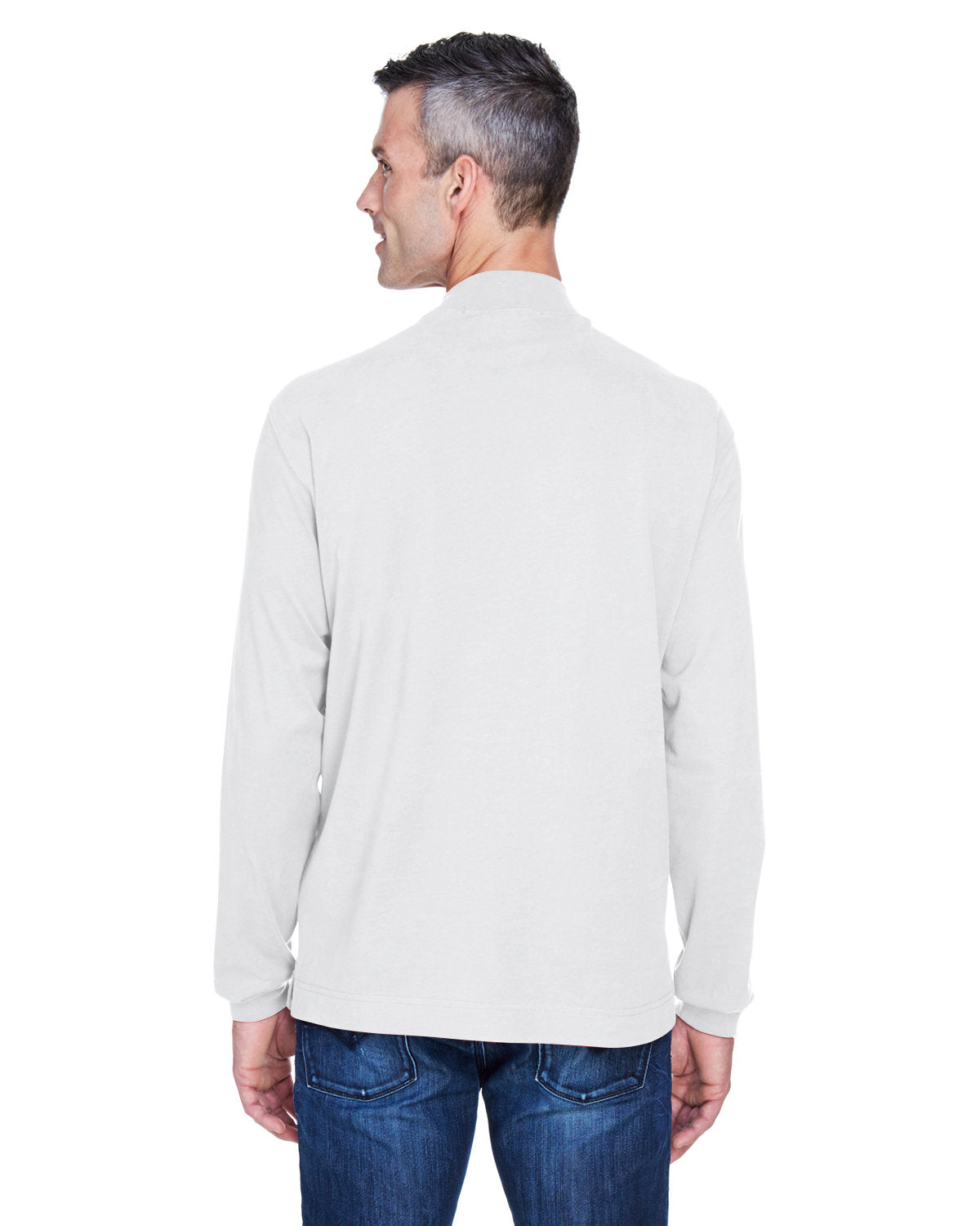 Adult Sueded Cotton Jersey Mock Turtleneck