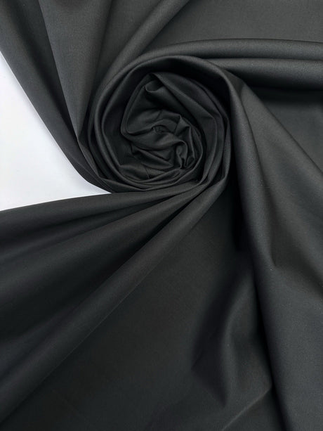 Cotton Woven Black Shirting Fabric