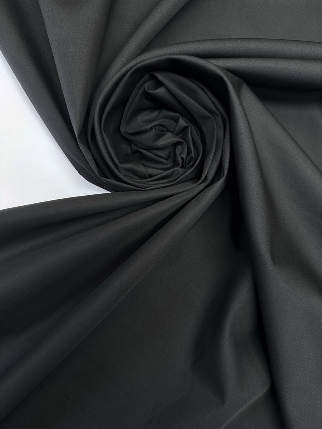 Cotton Woven Black Shirting Fabric