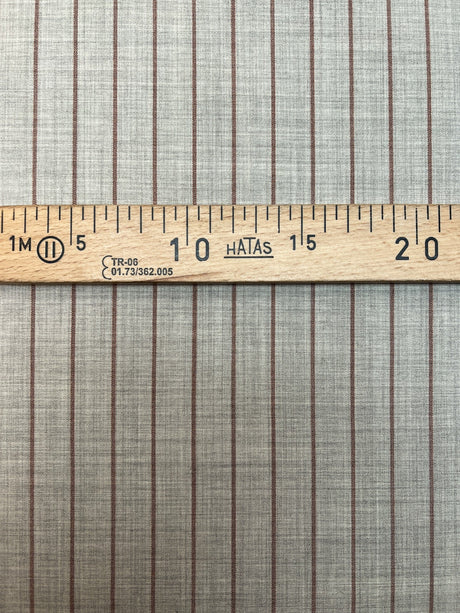Wool Polyamide Elastane Striped Fabric