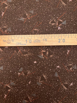 Wool Twill Brown Beige Herringbone