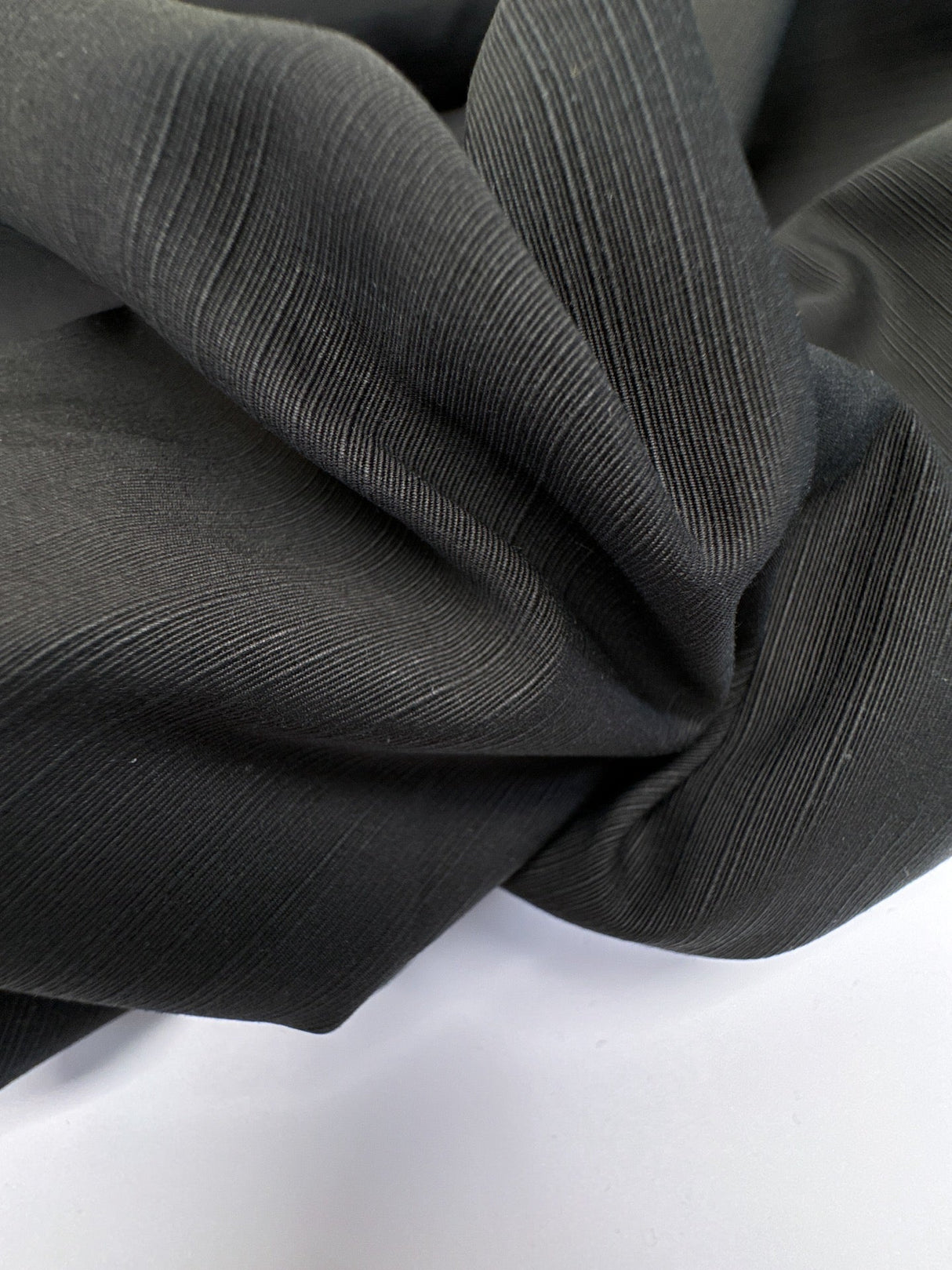 Linen Cotton Satin Black