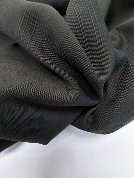 Linen Cotton Satin Black