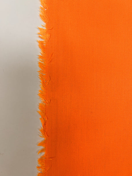 Polyester Cotton Melange Orange Fabric