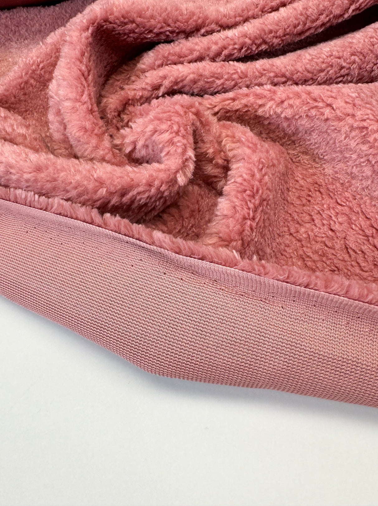 Pink Faux Fur Knitted Fabric