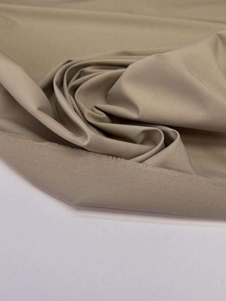 Virgin Wool Suiting Fabric Beige Super 150s