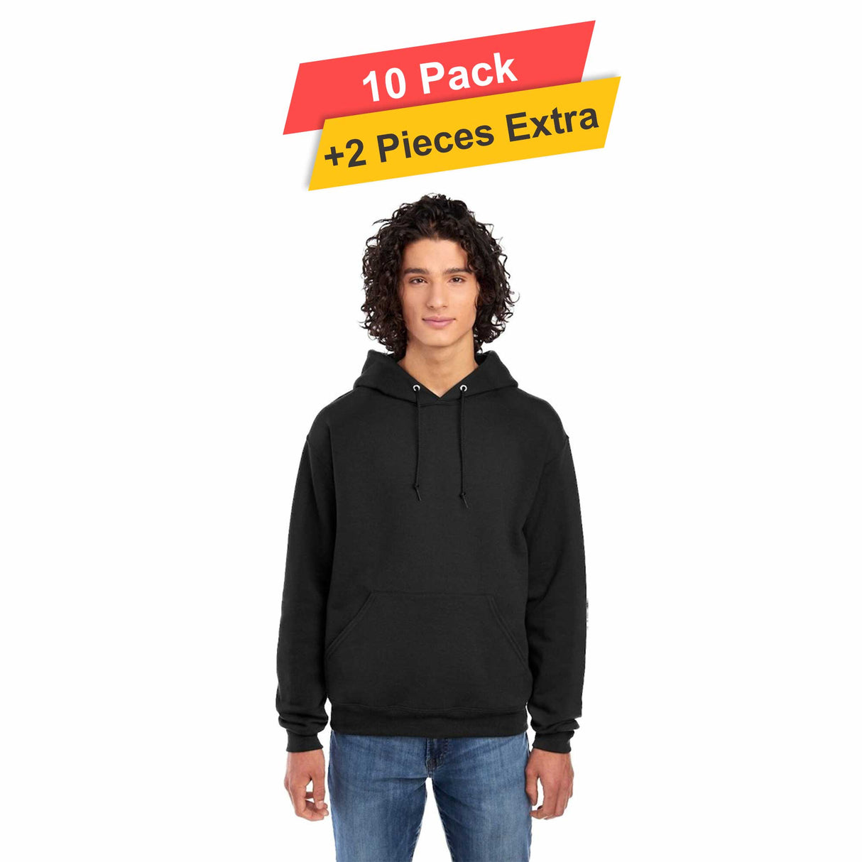 Fleece Pullover Hoodie - 10 Pack - 7.62oz/yd2  - 100% Polyester