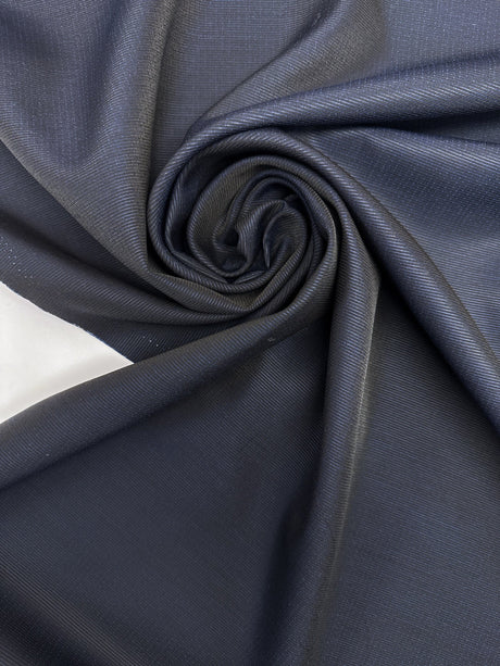 Wool Blend Suiting Fabric Blue Black