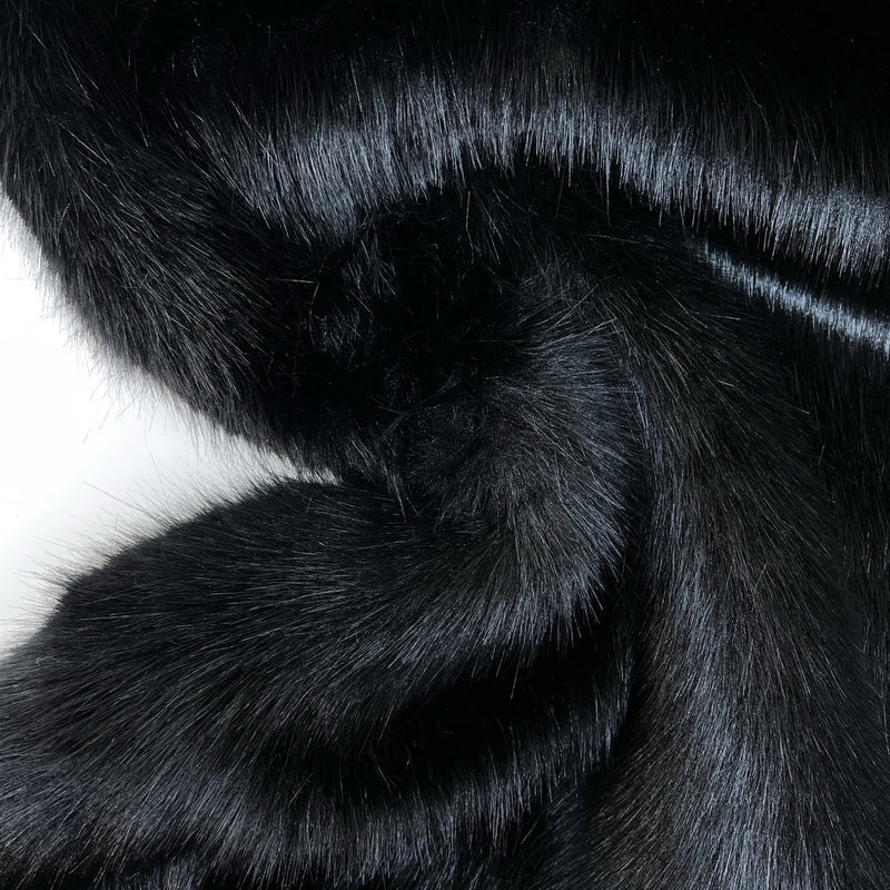 Black Acrylic Faux Fur