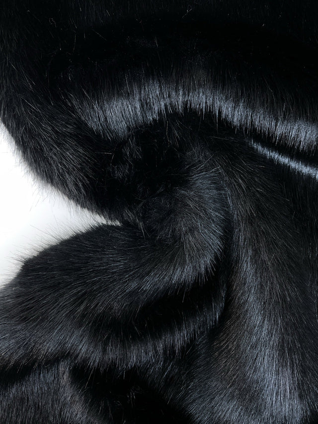 Black Acrylic Faux Fur