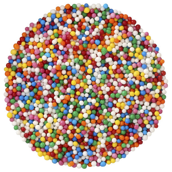 Multi-Colored Nonpareils- Red 3 Free Sprinkles cake dots