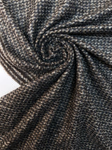 Wool Knit Abstract Shades Gray Brown Blue
