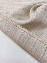 Linen Gray Beige Melange Striped
