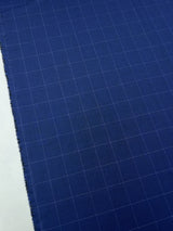 Polyamide Elastane Checked Fabric Blue Black