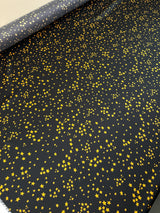 Polyester Printed Black Yellow Fabric