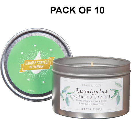 Trader Joe’s Eucalyptus Scented Candle - a Lead-Free Cotton Wick | 5.7 Oz