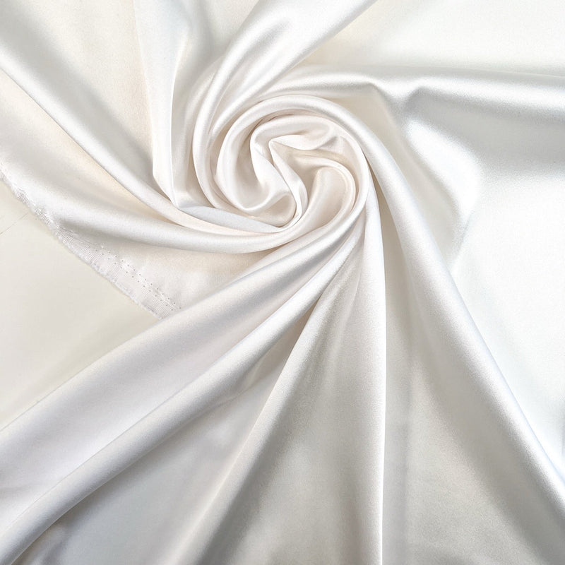 White Shade Satin With Elastane