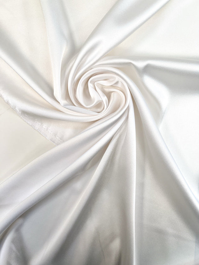 White Shade Satin With Elastane
