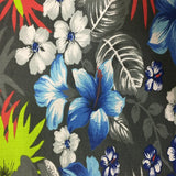 Hawaiian Print Poly Cotton Fabric - Hawaiian Print, 59" Width (1 Yard)
