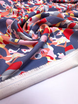 Viscose Fabric Abstract Print Multicolour