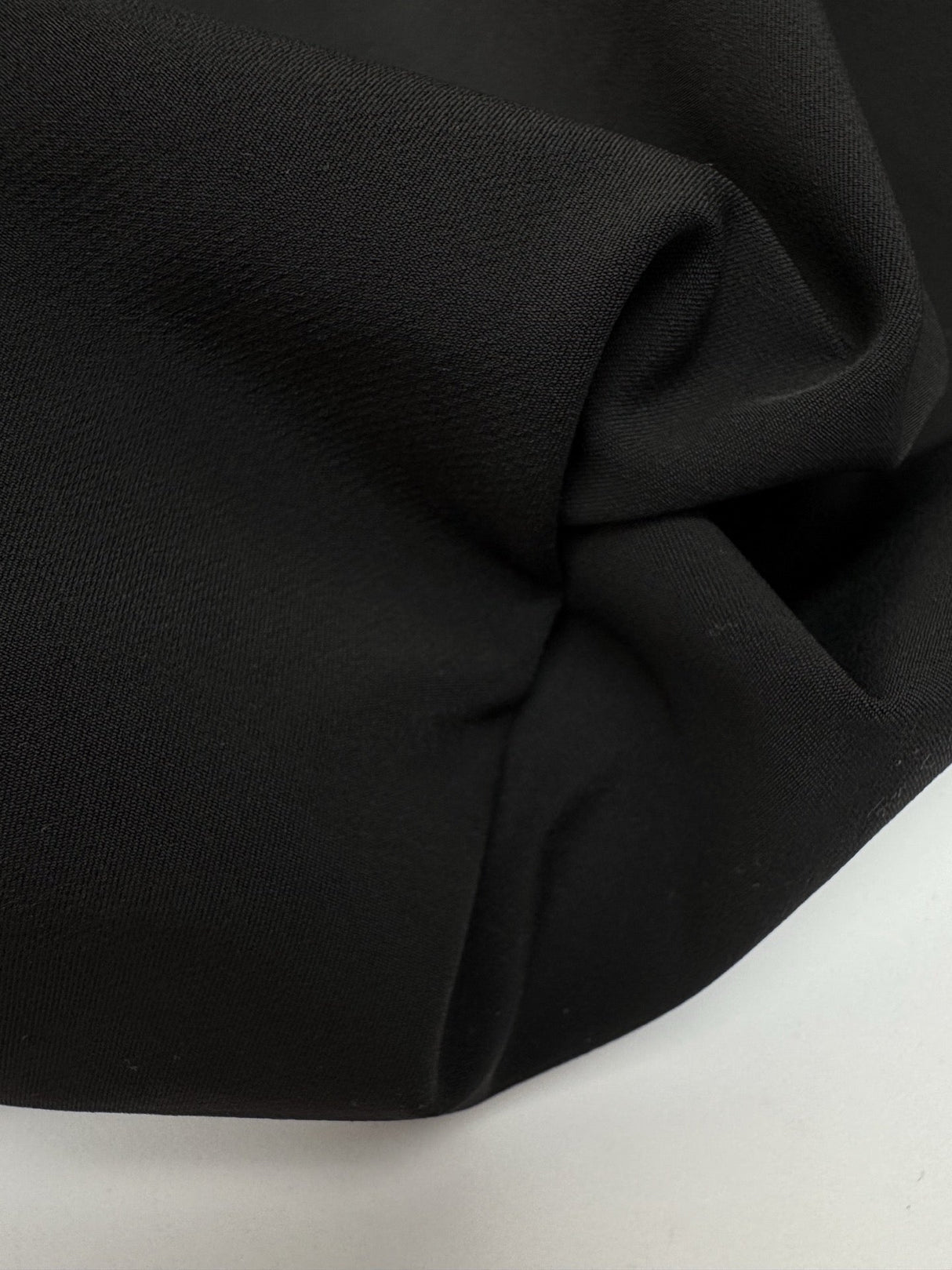 Black Polyamide Sateen Dress Fabric