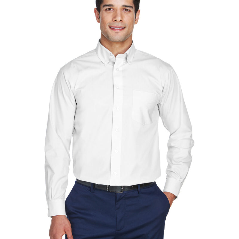 Men's Crown Collection® Solid Broadcloth Woven Shirt